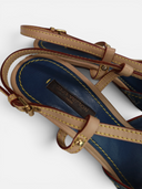 Louis Vuitton Monogram Denim Ankle Wrap Sandals