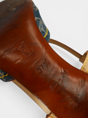 Louis Vuitton Monogram Denim Ankle Wrap Sandals