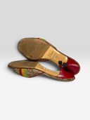 Christian Dior by John Galliano 2004 Rasta Trotter Padlock & Key Kitten Heel Mules - Soles