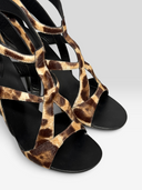 07 Giuseppe Zanotti Leopard Calf Hair Cage Heels - Leopard Calf Hair Cage Detail