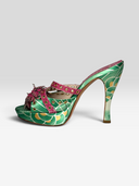 05 Christian Dior by John Galliano FW2003 Koi Python Satin Platform Mules - Individual Shoe Side Profile 1