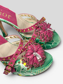 07 Christian Dior by John Galliano FW2003 Koi Python Satin Platform Mules - Koi & Python Detail