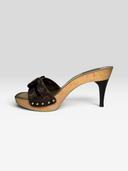 05 Louis Vuitton by Marc Jacobs Vintage Monogram Wood Platform Bow Mules - Individual Shoe Side Profile 1