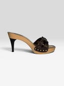 06 Louis Vuitton by Marc Jacobs Vintage Monogram Wood Platform Bow Mules - Individual Shoe Side Profile 2