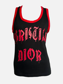 Christian Dior by John Galliano S/S 2002 1947 Gothic Logo Tank Top front