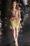 Dolce & Gabbana S/S 2004 Abstract Floral Hook-Front Corset Top runway reference